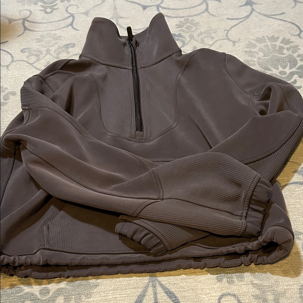 Brown Quarter-Zip Pullover lululemon Softstreme material